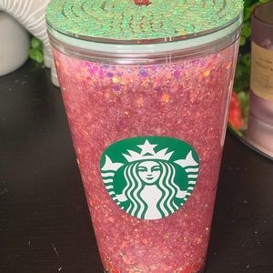 Starbucks snowglobe tumbler watermelon